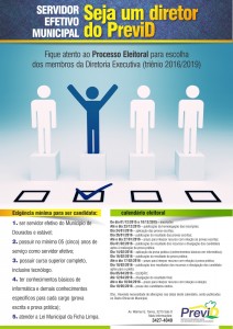 Cartaz de divulgação do calendário eleitoral (triênio 2016/2019) 